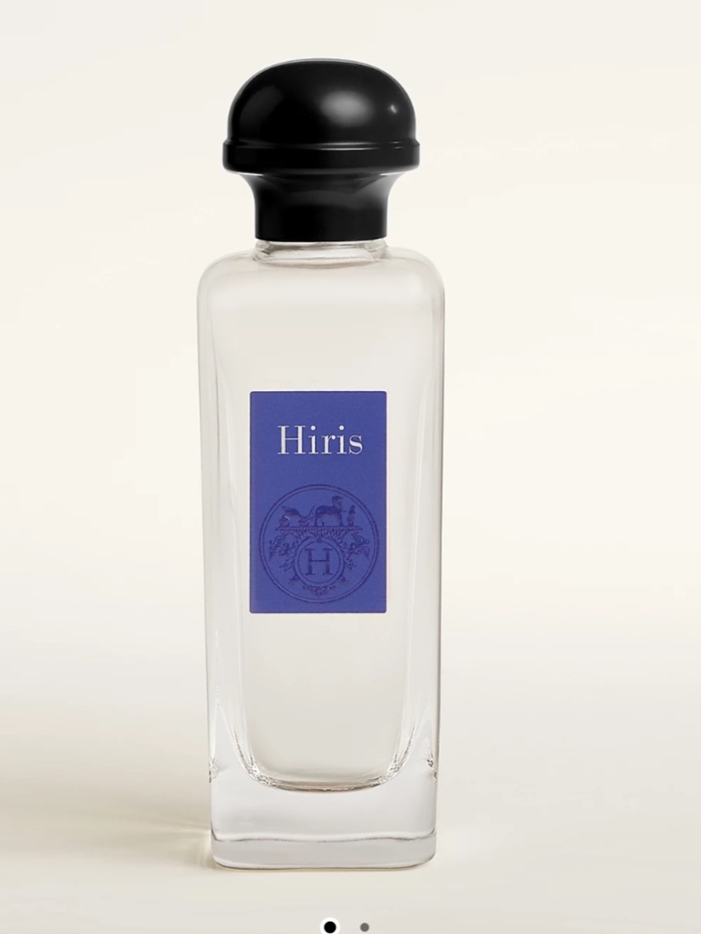 Hermes Clear Glass Fragrance Bottle with Black Cap